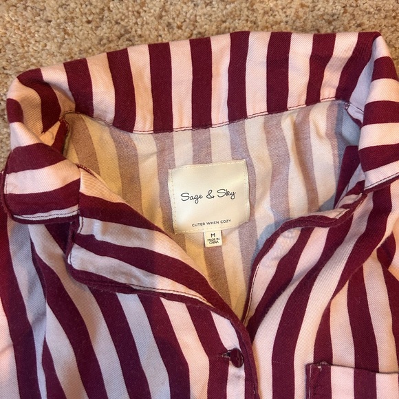 Women's Striped Pajama Set - Picture 2 of 4